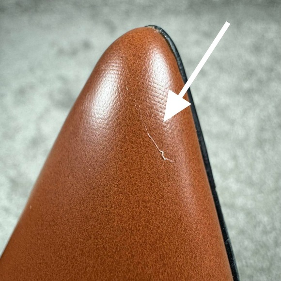 Sarto A-Diva Pumps Brown Leather Pointed Toe Kitten Heel Womens Size 9M - Picture 10 of 11